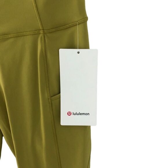 Lululemon Fast and Free Crop II 19" Nulux Golden Lime - Picture 14 of 14